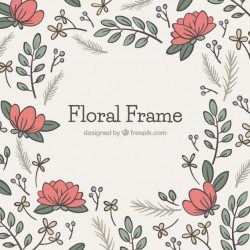 Beautiful floral frame design