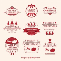 Christmas labels with modern style