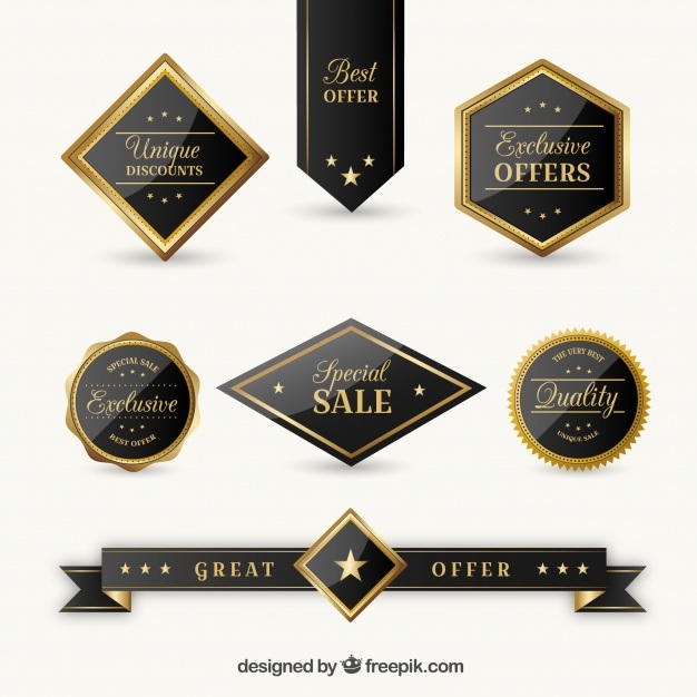 Collection of exclusive sticker for exclusive offers