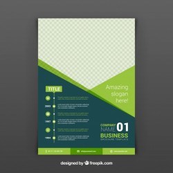 Green abstract business brochure