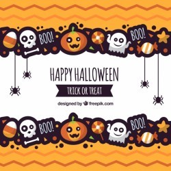 Halloween background with fun style