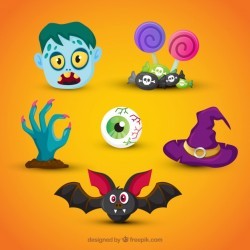 Original pack of fun halloween elements