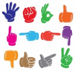 Colourful hands