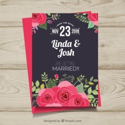 Cute wedding invitation template