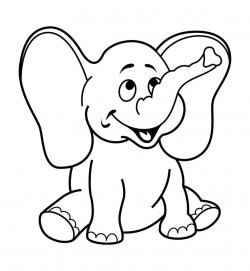 5 Year Olds Printable Kids Online Colouring High Quality Pictures – Elephant