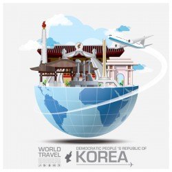 Korea travel vector template 02
