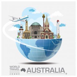 Australia travel vector template