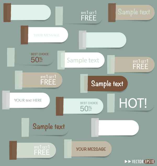 Bookmarks template vectors set