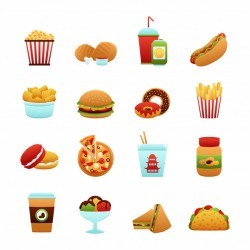 Fast Food Icon Set