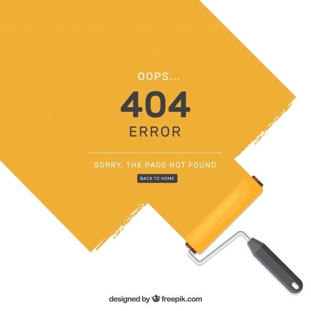 Flat 404 error template