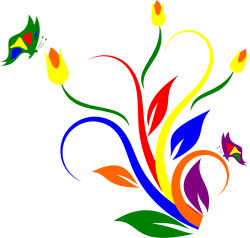 Flowers And Butterflies Icons PNG