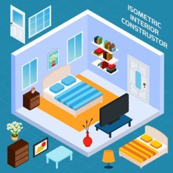 Isometric Bedroom Interior