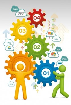 People with infographic creative vectors 03