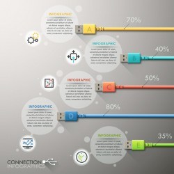 Creative connection infographic vector template 01