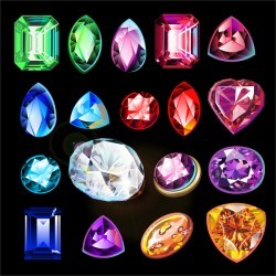 Colored gem vector illustration