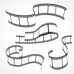 Hand drawn film reel vector 01