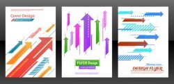 Arrow concept flyer and brochure cover vector 04