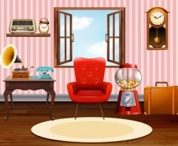 Indoor decorations design vectors set 08