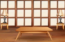 Indoor decorations design vectors set 15