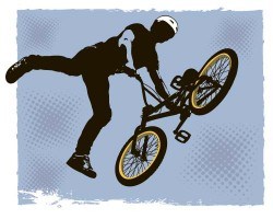 Bicycle BMX background vector design 06