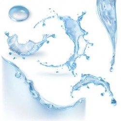 Water splashing with transparency vector set 02