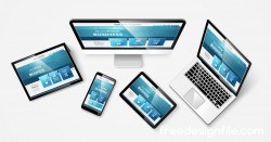 Tablet display with web design vector material 10