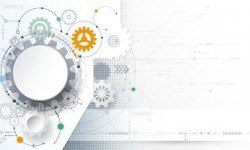 Creative gear wheel and circuit board background vector 07