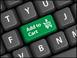 Online shopping with keyboard background vectors 11