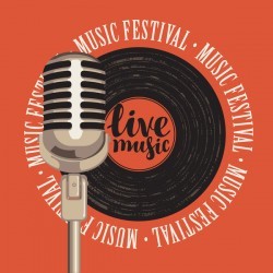 Retro vinyl record music background vector