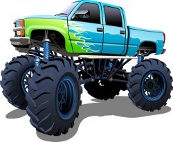 SUV monster cars cartoon vector material 08
