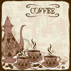 coffee poster retro hand drawn vector 05