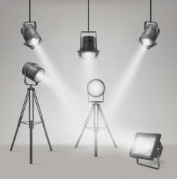 Spotlights and searchlights vector material 04