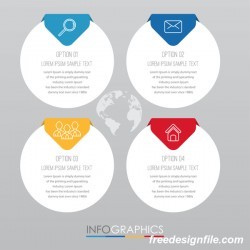 Creative infographic labels vector material 01