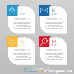 Creative infographic labels vector material 07