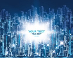 Blurs city background design vectors 10