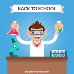 Back to school background with student