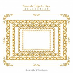 Certificate frames collection with ornaments
