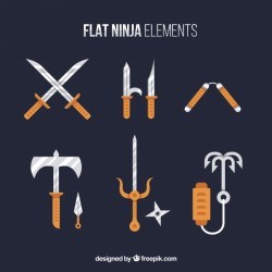 Flat ninja element collection