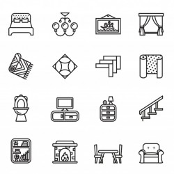 Furniture icons set