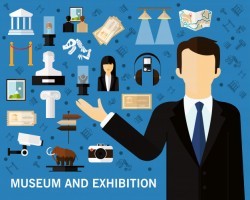 Museum and exhibition consept background
