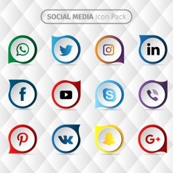Social media icon design