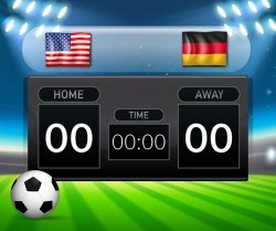 USA VS Germany scoreboard