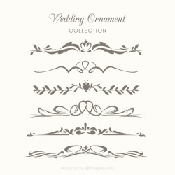 Wedding ornaments collection to decorate