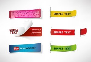 6 Kind bookmarks vector material