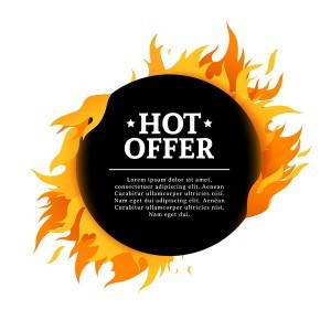Special sale flame frame with white background vector 01