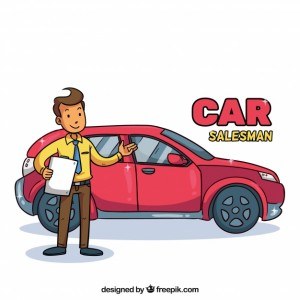 Car salesman concept