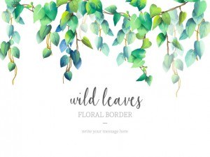 Wild Leaves Floral Border