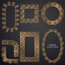 Art-deco ornamental frame