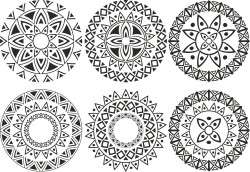 Ornament Circle Vectors Set