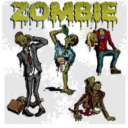 Cartoon zombie illustration vector set 02